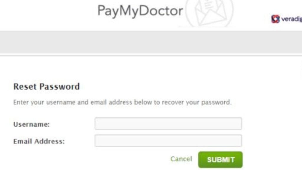 Reset Your PayMyDoctor Login Password